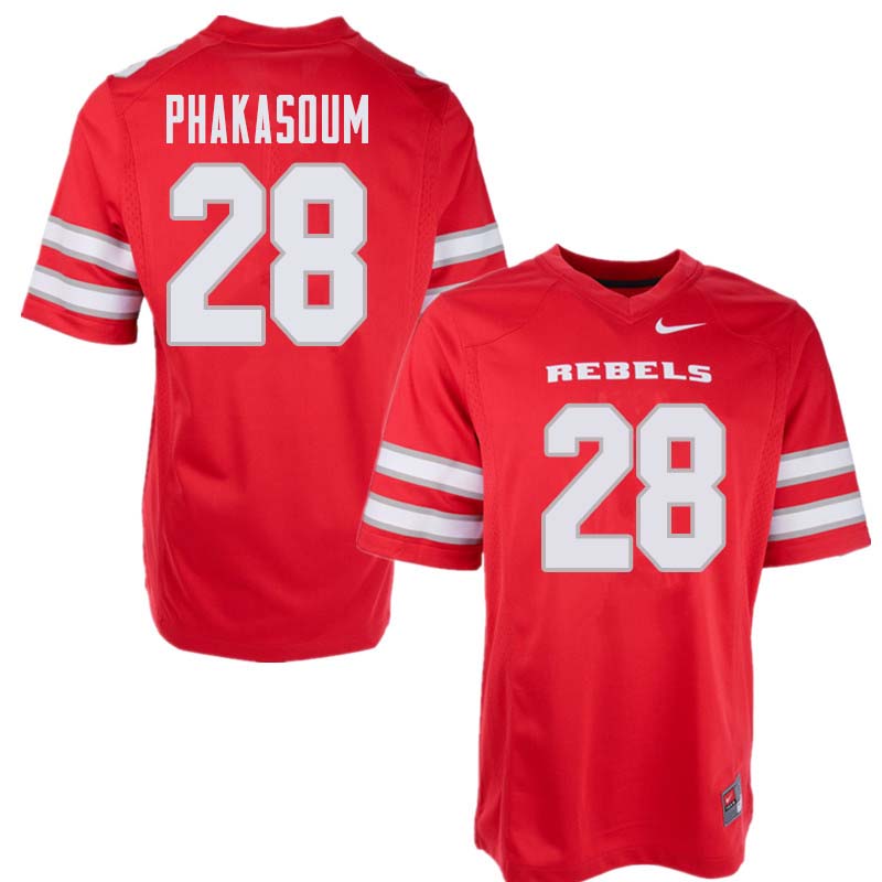 Men's UNLV Rebels #28 Feena Phakasoum College Football Jerseys Sale-Red